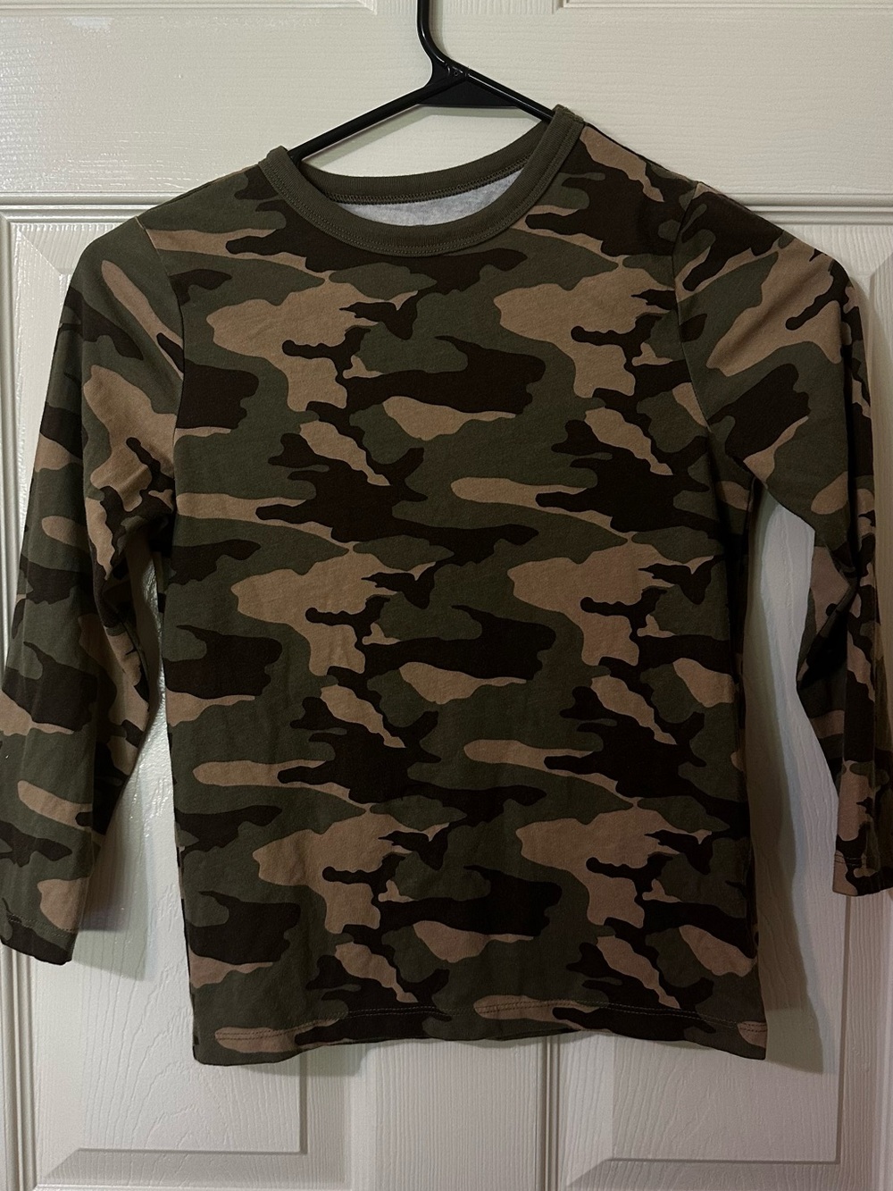 wonder nation Green & Brown Camo Long Sleeve Tee